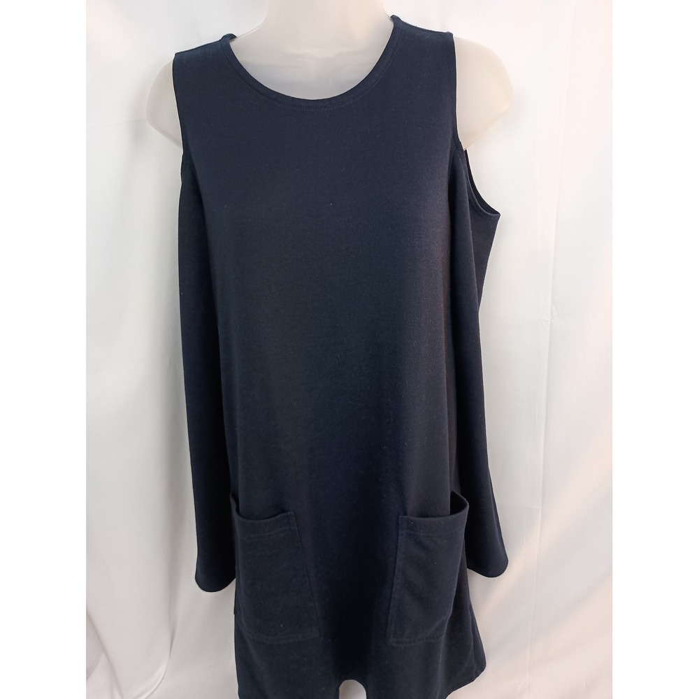 abercrombie fitch‎ long sleeve sleeveless cold shoulder midi S blue whimsigoth